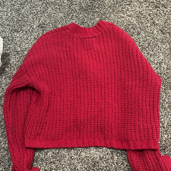 Red Hollister button up sweater - Picture 2 of 2